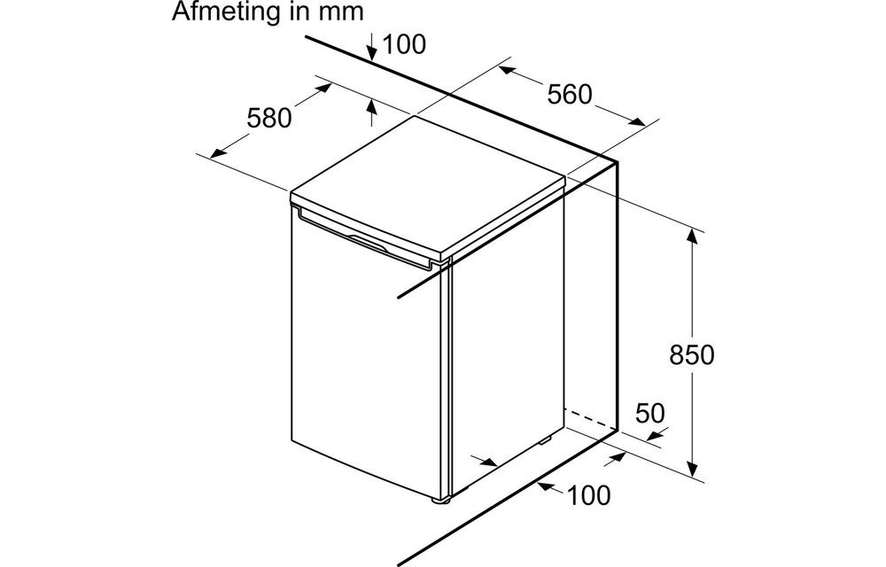Bosch KTL15NWEB - Tafelmodel koelkast