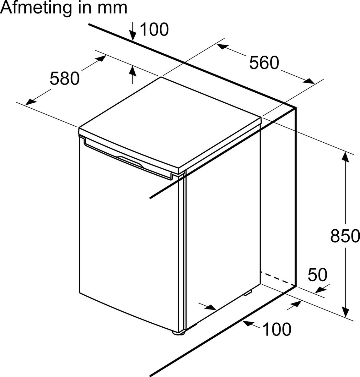 Bosch KTL15NWEB - Tafelmodel koelkast