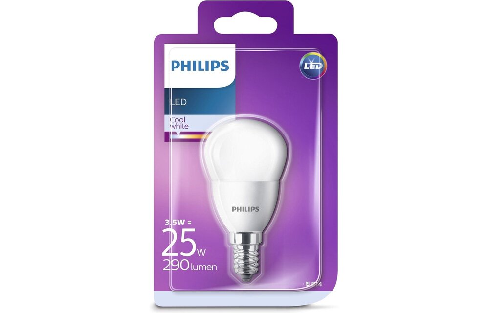 Philips LED Kogellamp 3,5W (25W) E14