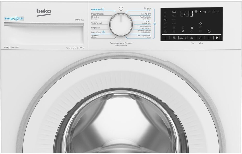 Beko B3WM49610W2 Selective - Wasmachine
