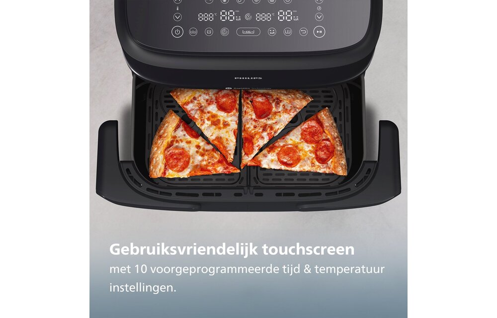 Philips Dual Basket Airfryer NA150/00 - Hetelucht friteuse