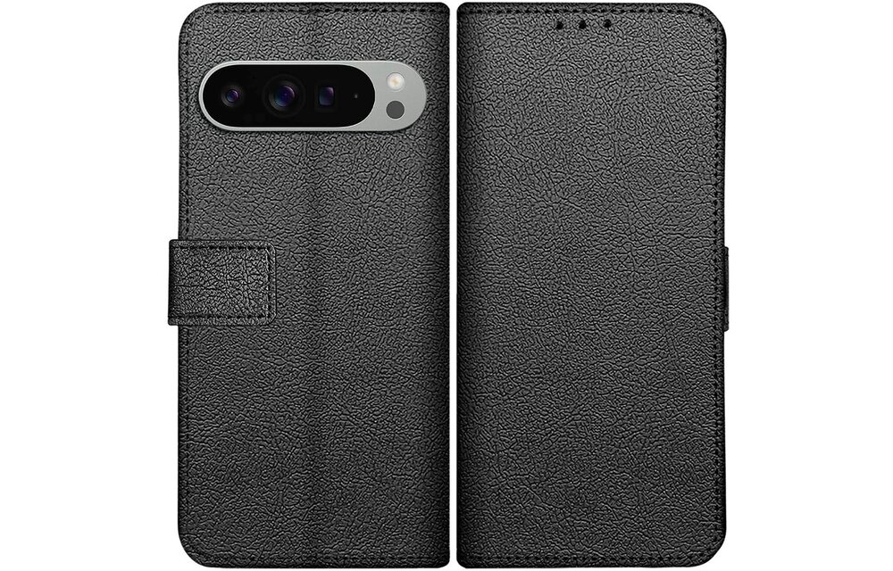 Just in Case Google Pixel 9 Pro XL PU leather Book Case Zwart - Telefoonhoesje