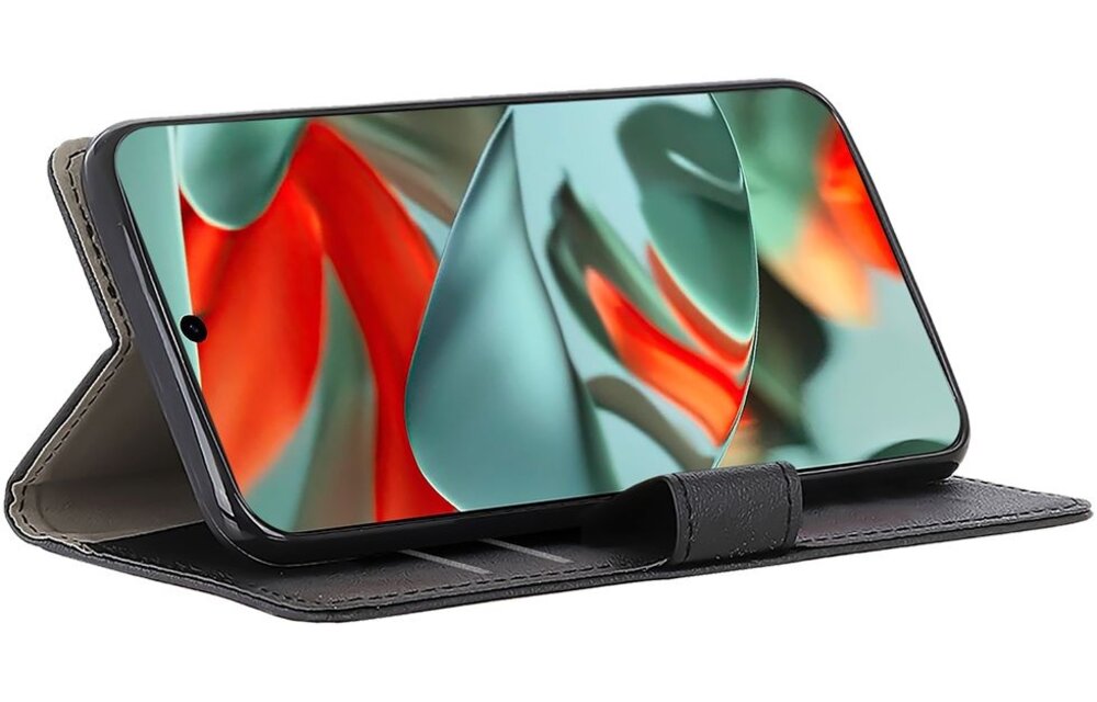 Just in Case Google Pixel 9 Pro XL PU leather Book Case Zwart - Telefoonhoesje