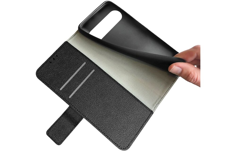 Just in Case Google Pixel 9 Pro XL PU leather Book Case Zwart - Telefoonhoesje