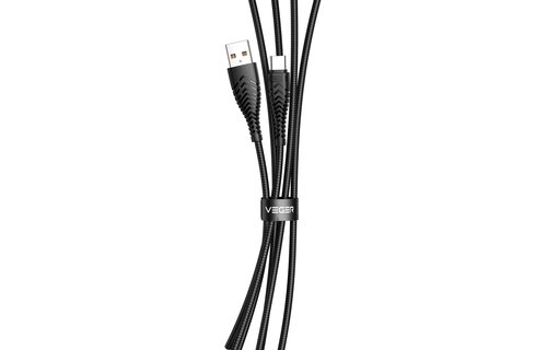 Veger V104 USB-A naar USB-C kabel 1.2m Nylon