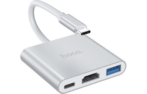 Hoco HB14 3in1 hub voor HDMI USB 3.0 USB-C - USB-hub