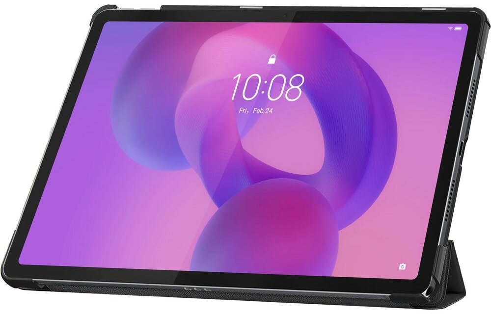 Just in Case Lenovo Idea Tab TriFold Smart Book Case Zwart - Tablethoes