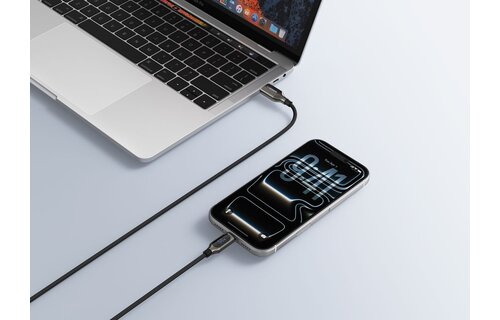 Veger AC1 USB-A naar USB-C kabel 1.2m Braided 66 Watt met display