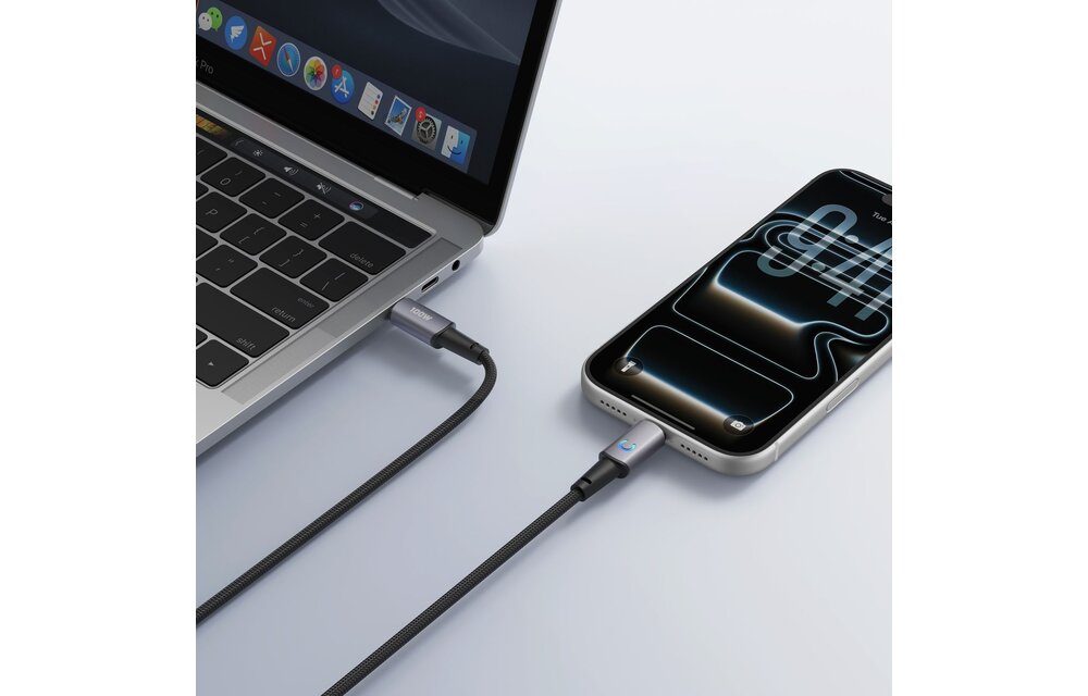 Veger CC1 USB-C naar USB-C kabel 1.5m Braided Aluminium 100 Watt