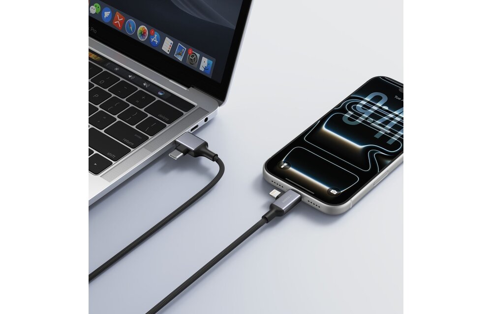 Veger V313 4 in 1 USB-A USB-C Lightning kabel 1.2m Braided Aluminium 60 Watt