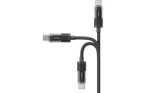 Veger CC16 USB-C naar USB-C kabel 1.5m Braided Aluminium 100 Watt met display