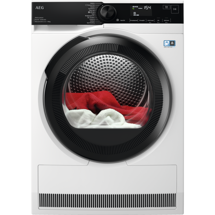 AEG TR8TRIER 8000 Serie AbsoluteCare - Warmtepompdroger