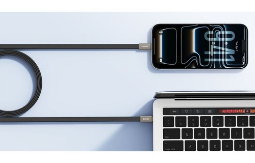 Veger CC06 USB-C naar USB-C kabel 1.2m Braided Flat 60 Watt