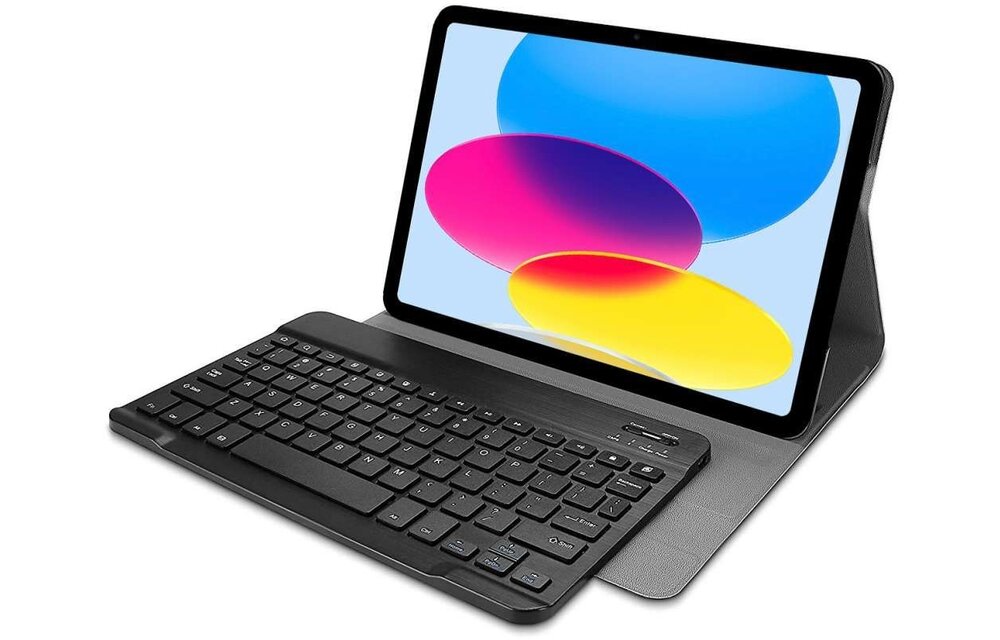 Just in Case Premium Bluetooth Keyboard Cover - Apple iPad 2022 - Zwart - Tablethoes