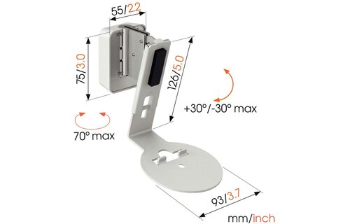 Vogel's SWM 4111 voor Sonos Era 100 Wit - Muurbeugel