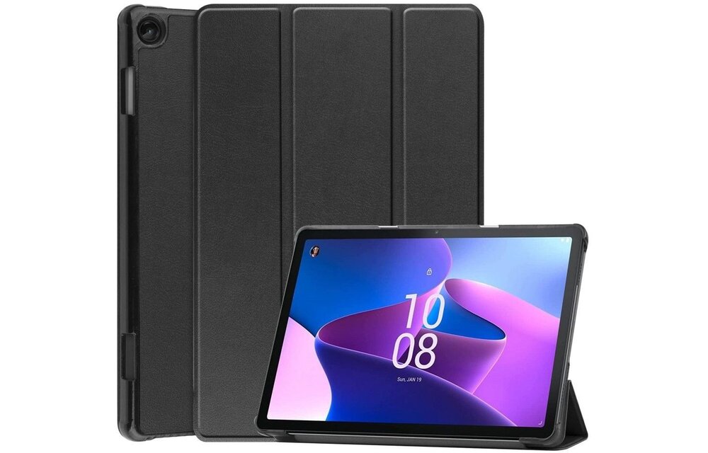 Just in Case Smart Tri-Fold Case - Lenovo M10 - Zwart - Tablethoes