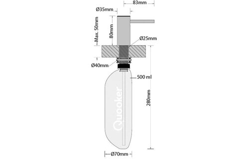 Quooker Nordic Chroom zeeppomp