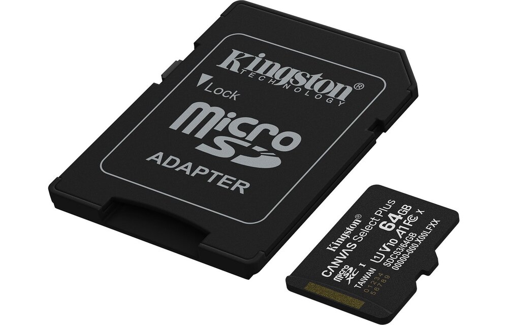 Kingston Canvas Select Plus Gen. 3 microSDXC 64GB - Micro SD kaart