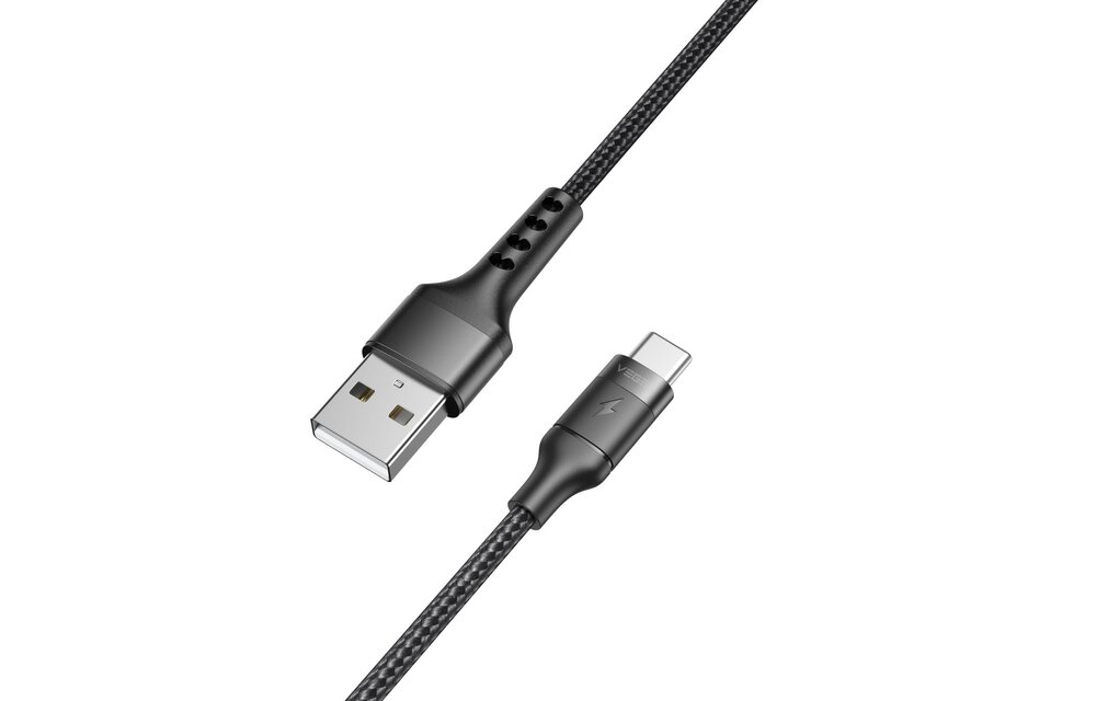 Veger AC03 USB-A naar USB-C kabel 1.5m Braided Nylon