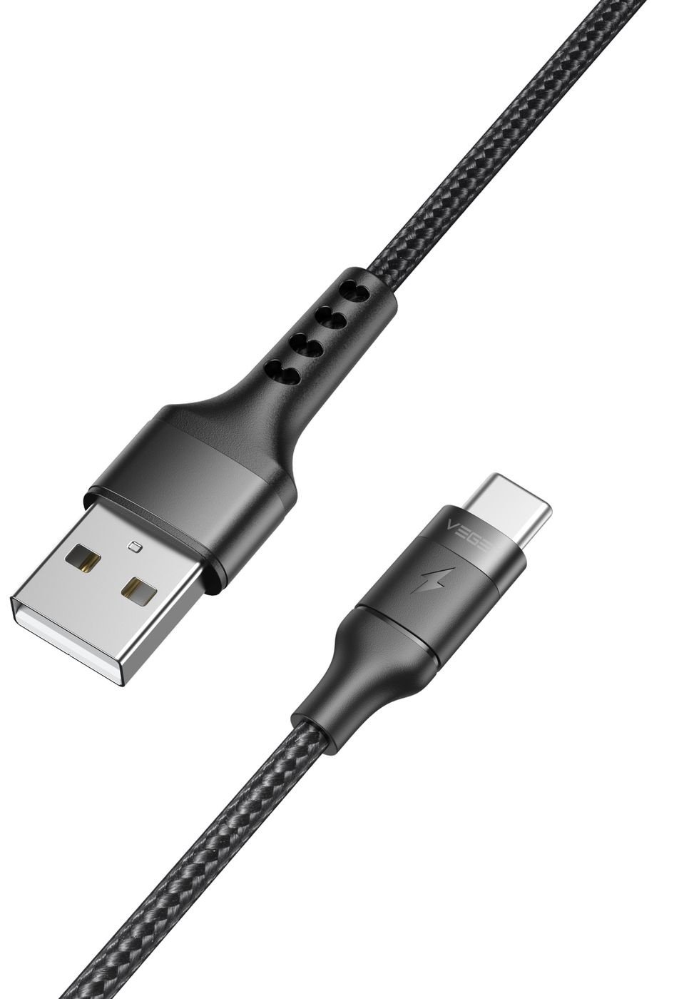 Veger AC03 USB-A naar USB-C kabel 1.5m Braided Nylon