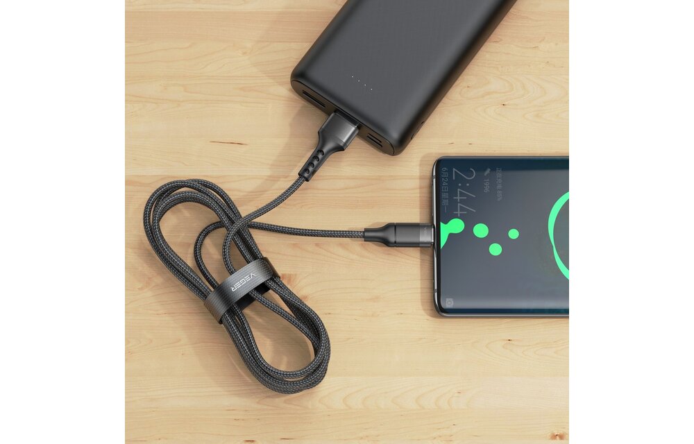 Veger AC03 USB-A naar USB-C kabel 1.5m Braided Nylon