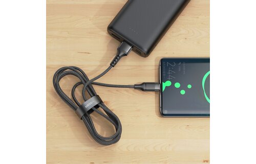 Veger AC03 USB-A naar USB-C kabel 1.5m Braided Nylon