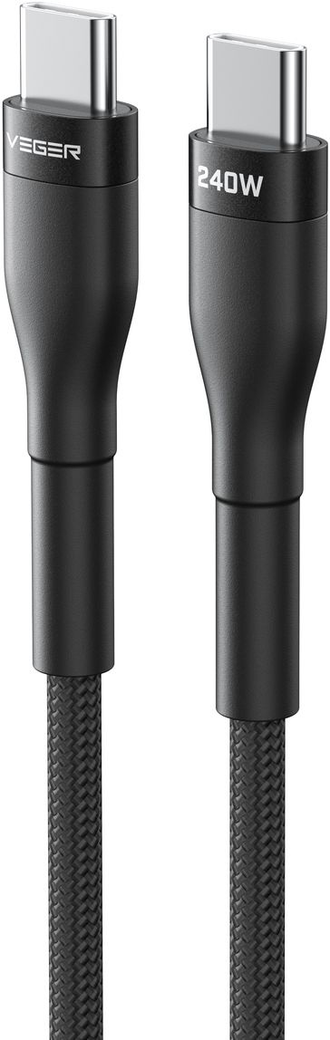 Veger CC03 USB-C naar USB-C kabel 1.5m Braided Aluminium 240 Watt