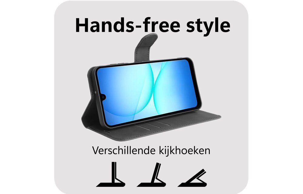 Just in Case Samsung Galaxy A17 (4G / 5G) PU leather Wallet Case Zwart - Telefoonhoesje