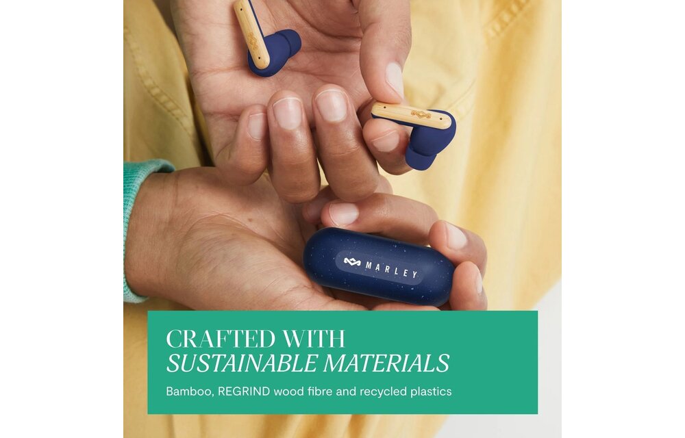 House of Marley Little Bird True Wireless Blue - Draadloze oordopjes
