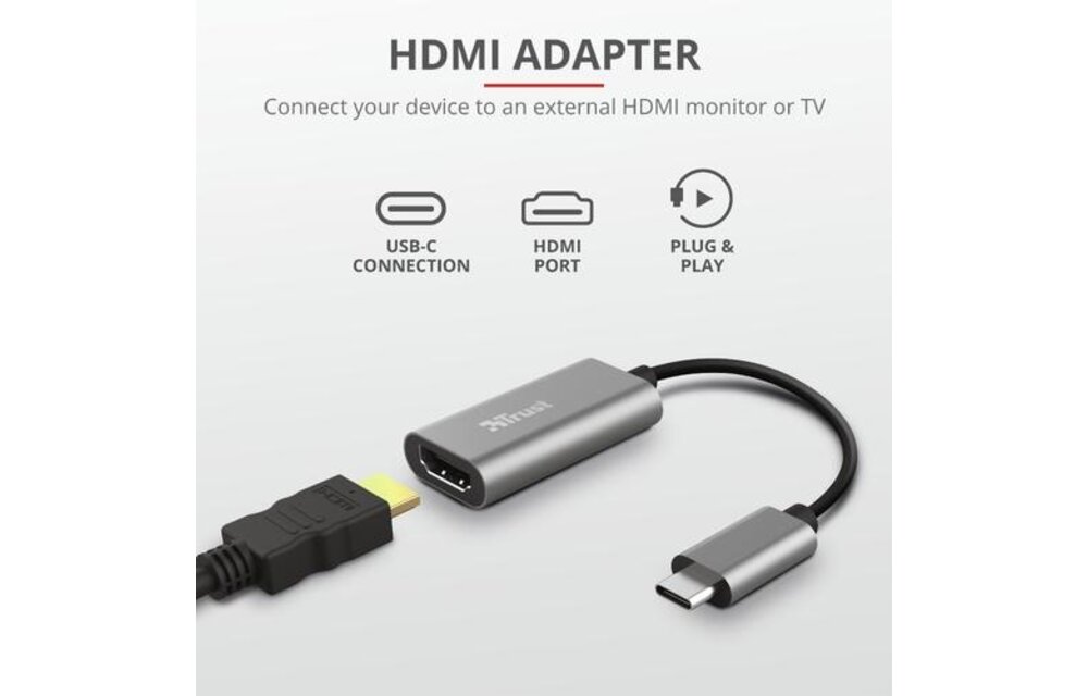 Trust Dalyx USB-C naar HDMI adapter - Adapter