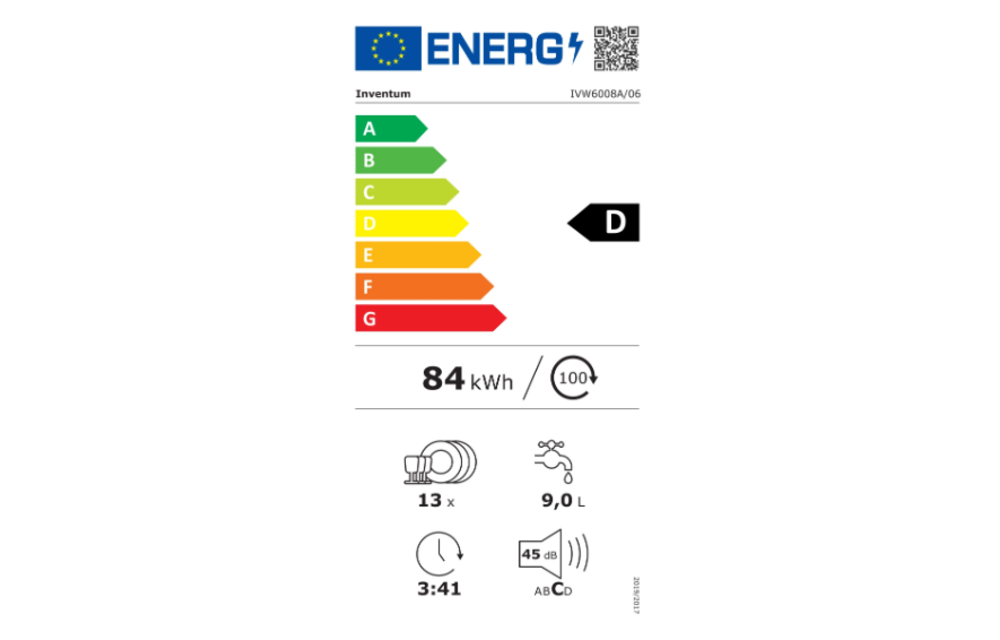 Inventum IVW6008A - Inbouw vaatwasser