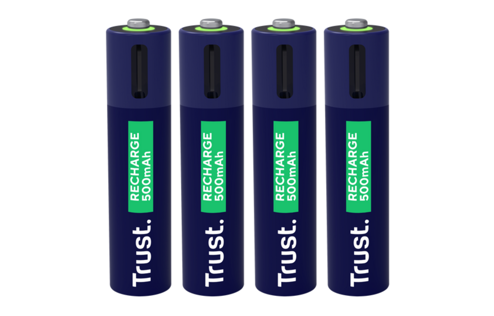 Trust USB-C oplaadbare AAA-batterijen (4-pack)