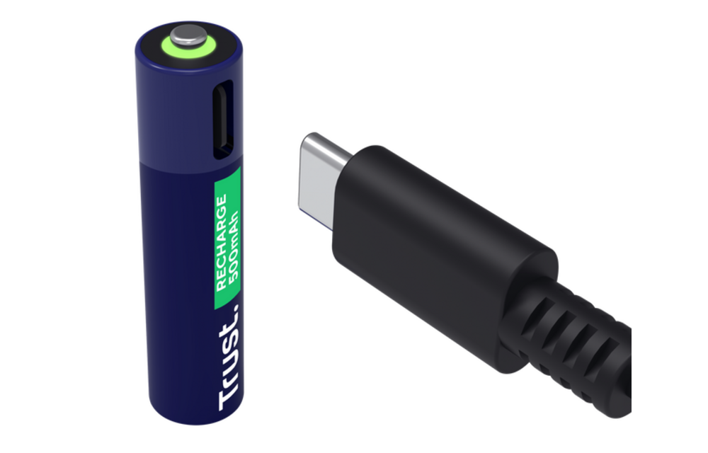 Trust USB-C oplaadbare AAA-batterijen (4-pack)