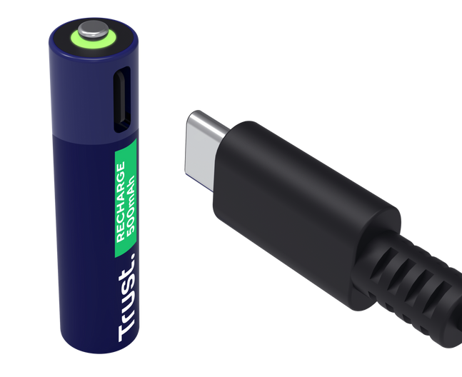 Trust USB-C oplaadbare AAA-batterijen (4-pack)