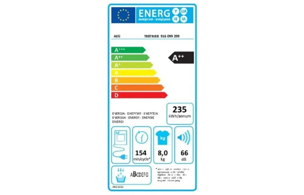 AEG TR86TRIER 8000 Serie AbsoluteCare - Warmtepompdroger