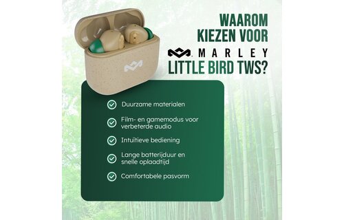 House of Marley Little Bird TWS Crème - Draadloze oordopjes