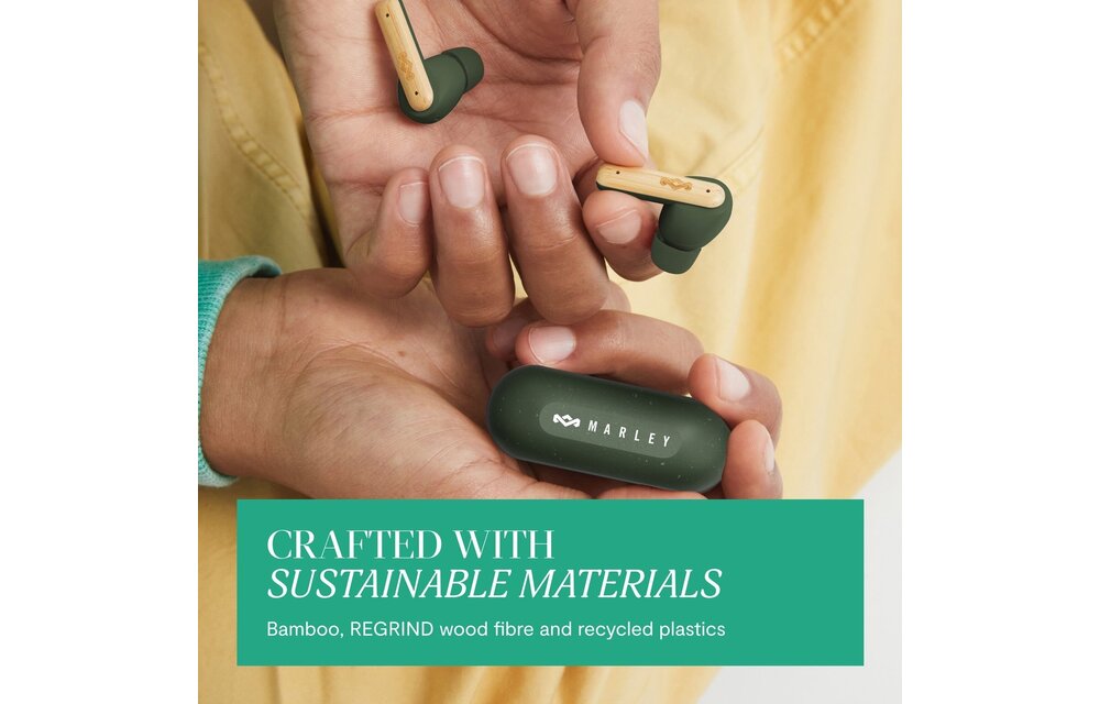 House of Marley Little Bird True Wireless Groen - Draadloze oordopjes