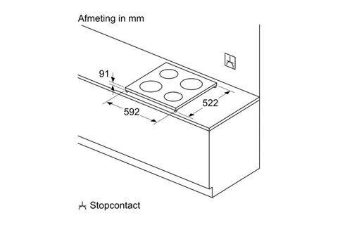 Bosch PUE611BF9E - Vrijstaande kookplaat