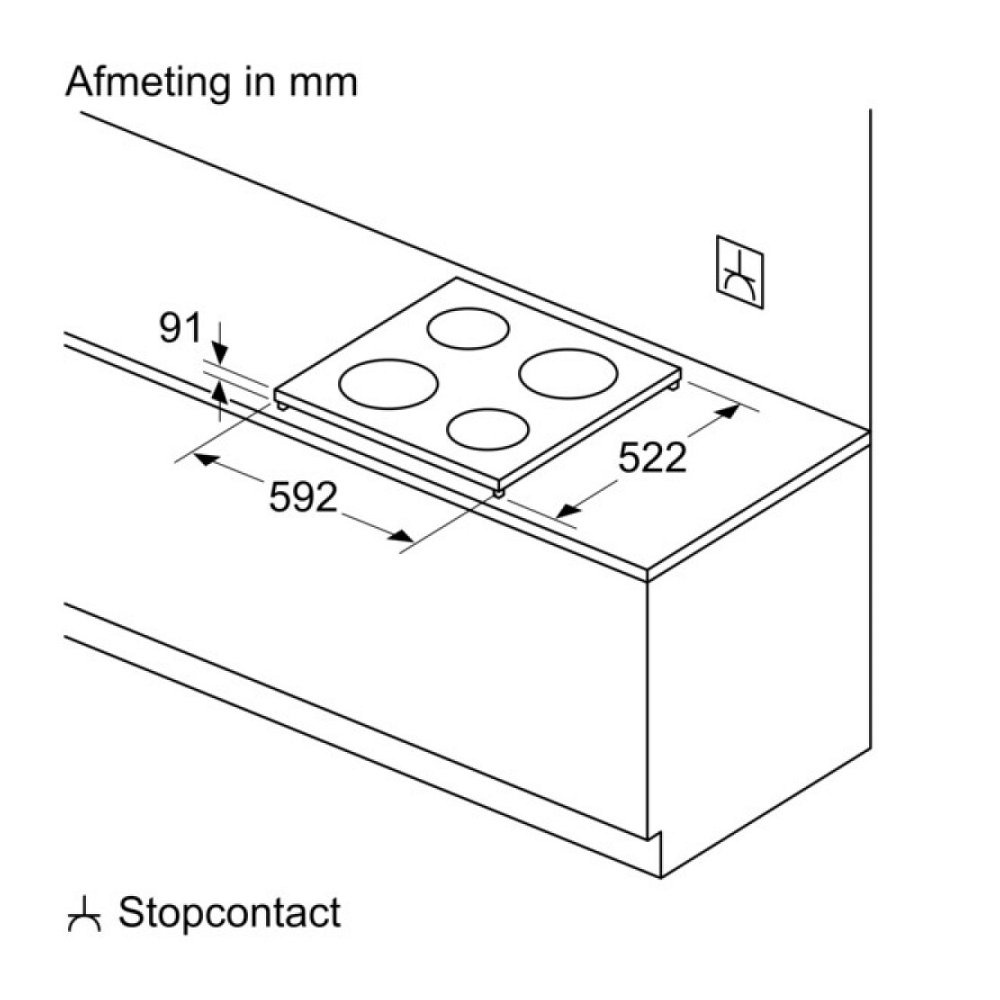 Bosch PUE611BF9E - Vrijstaande kookplaat