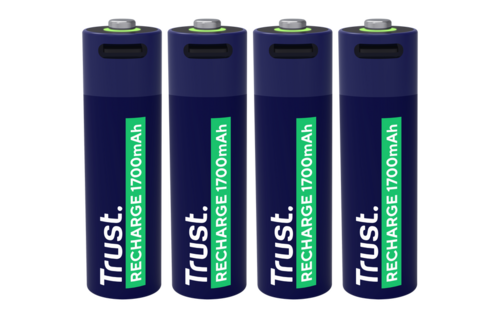 Trust USB-C oplaadbare AA-batterijen (4-pack)