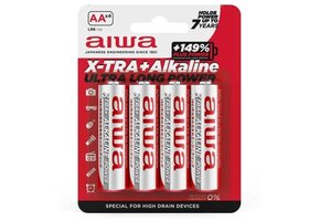 Aiwa X-TRA+ AA Alkaline AALR6 (4 stuks)