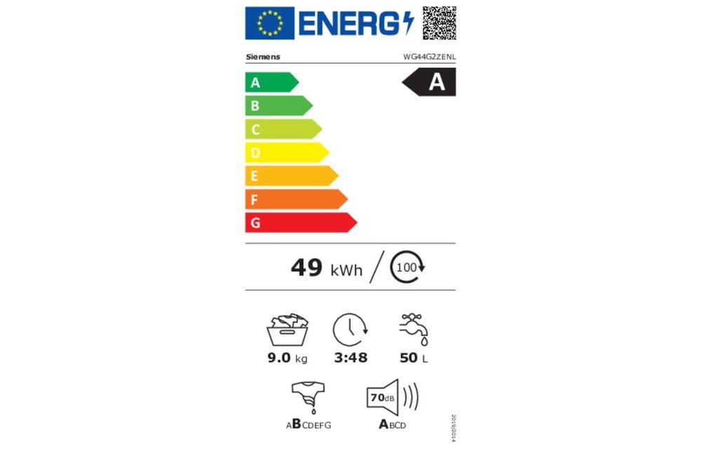 Siemens WG44G2ZENL iQ500 extraKlasse - Wasmachine
