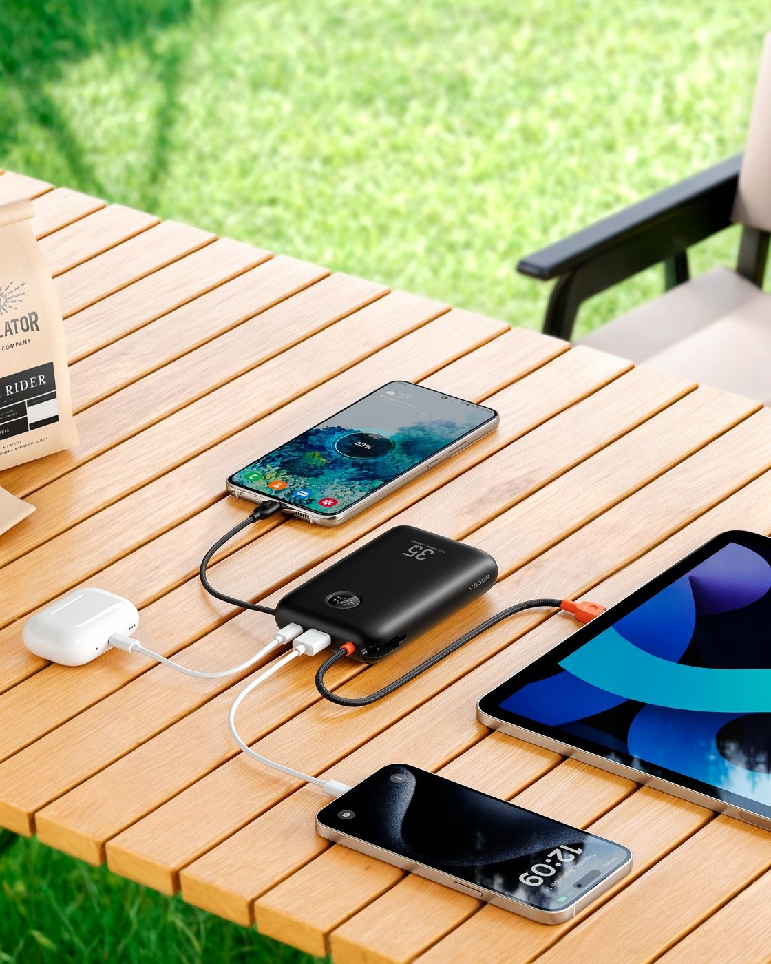 Veger K2 W2068 20.000 mAh Powerbank Zwart - Powerbank