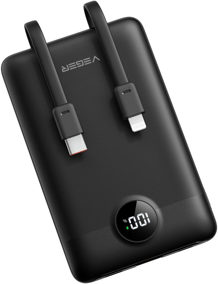 Veger C11 W1170 Mini Portable 10.000mAh Zwart - Powerbank