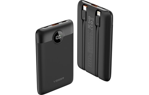 Veger C11 W1170 Mini Portable 10.000mAh Zwart - Powerbank