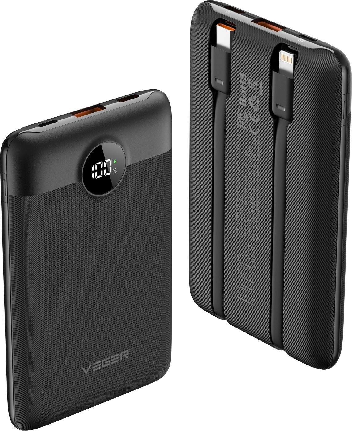 Veger C11 W1170 Mini Portable 10.000mAh Zwart - Powerbank