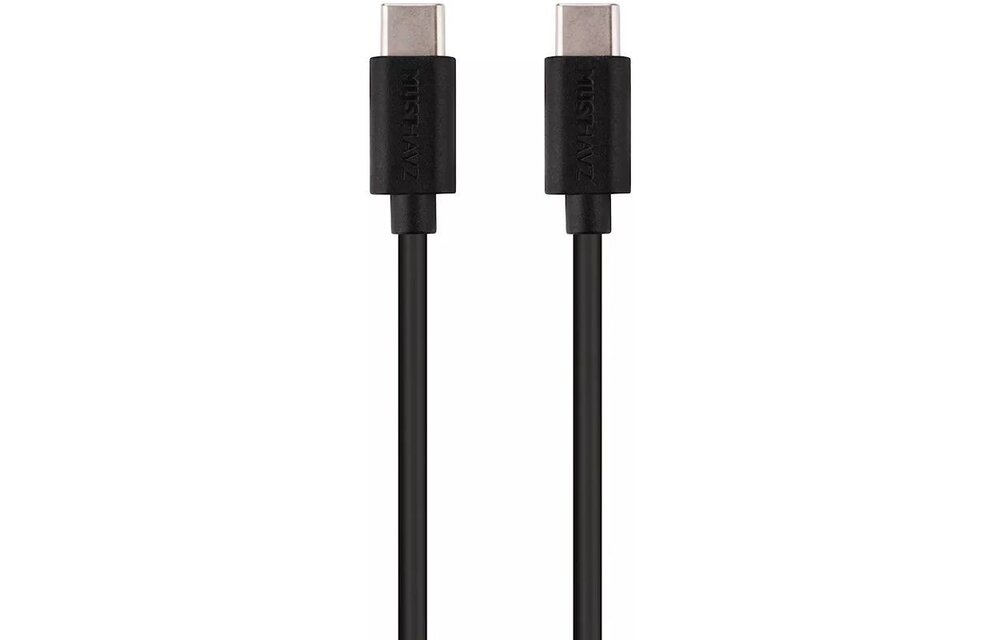 Musthavz to Go USB-C naar USB-C kabel 1M Zwart