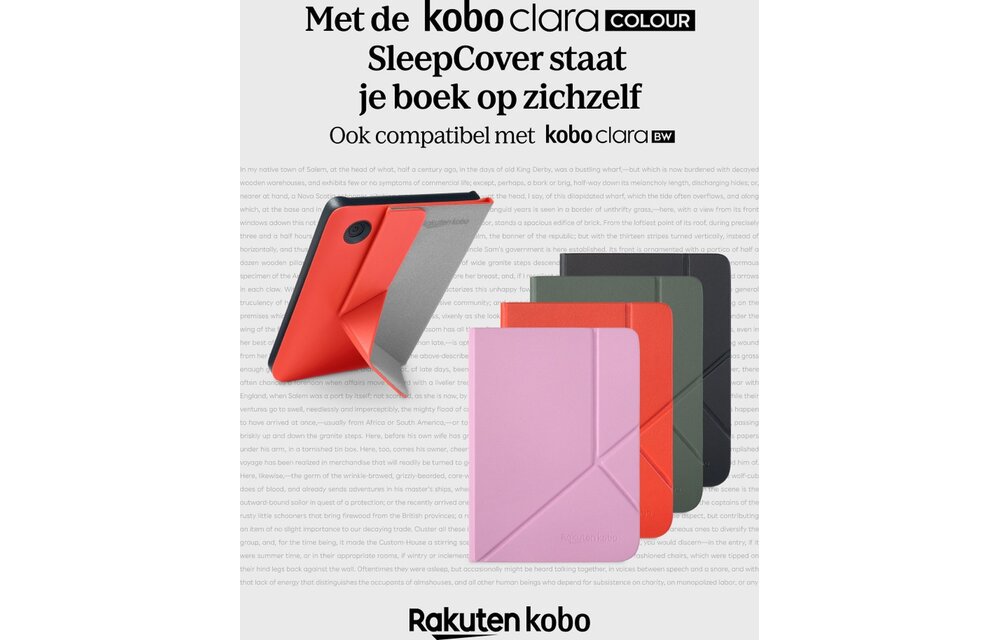 Kobo Clara Colour/BW SleepCover Zwart - Beschermhoes