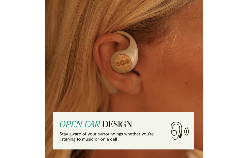 House of Marley Liberate Open-Ear True Wireless Cream - Draadloze oordopjes