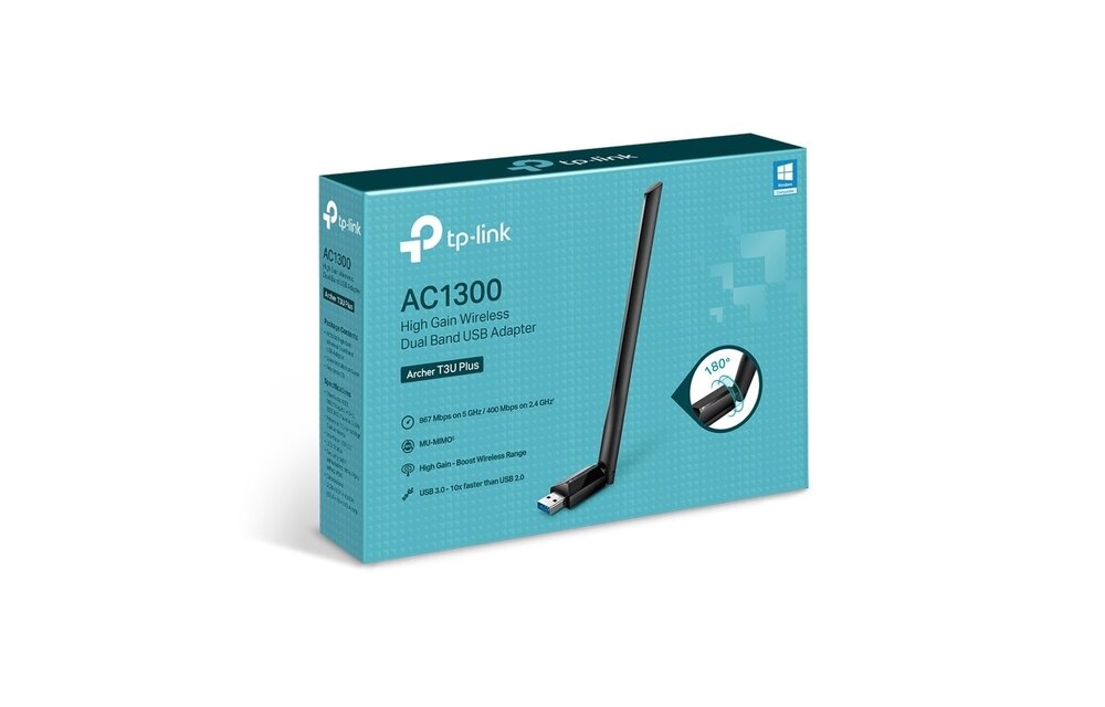 TP-Link Archer T3U Plus USB WiFi Adapter - Adapter